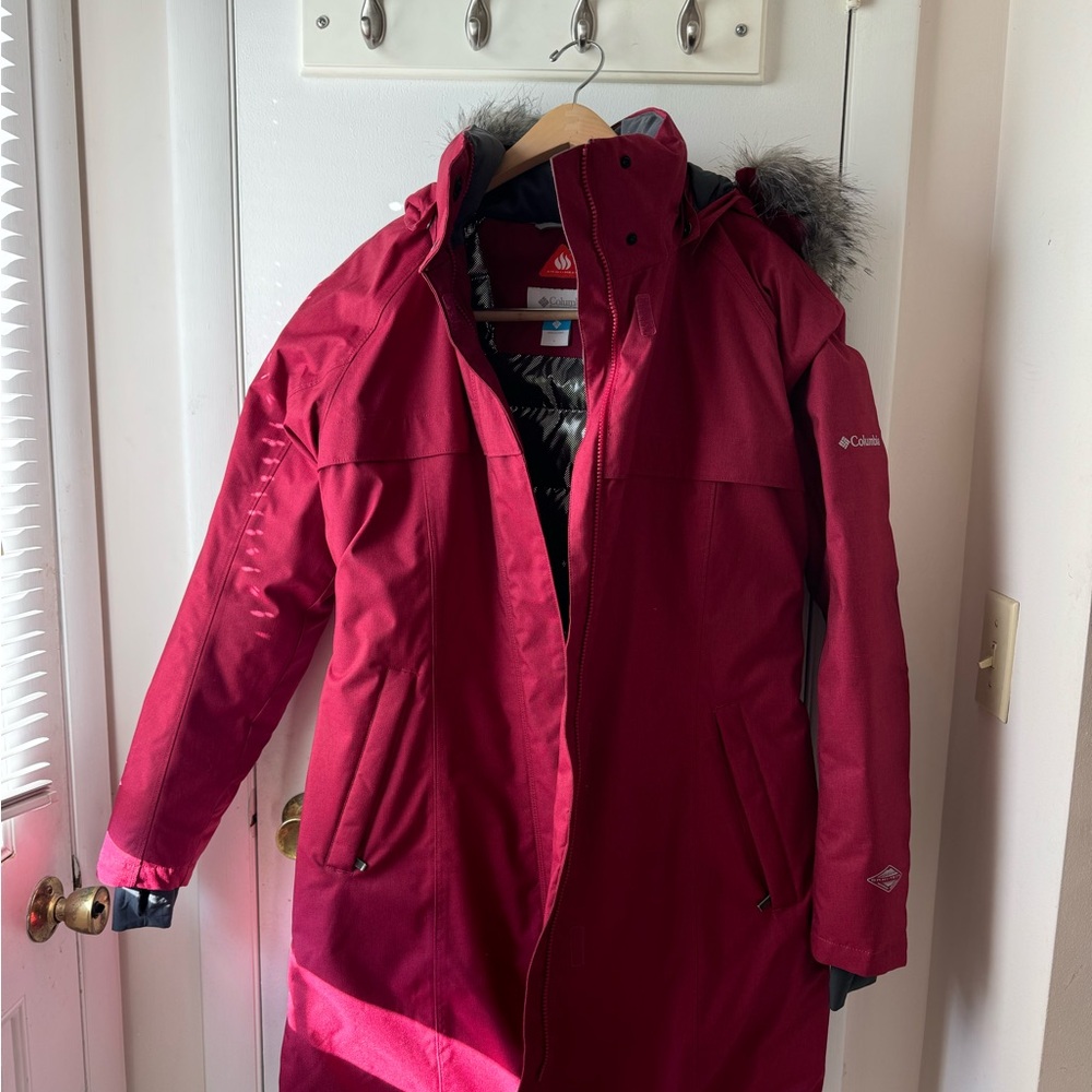 Columbia Cherry Red Omniheat Parka